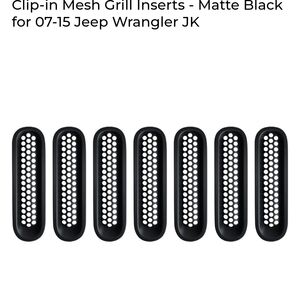 Black Mesh Grill Inserts for Jeep Wrangler